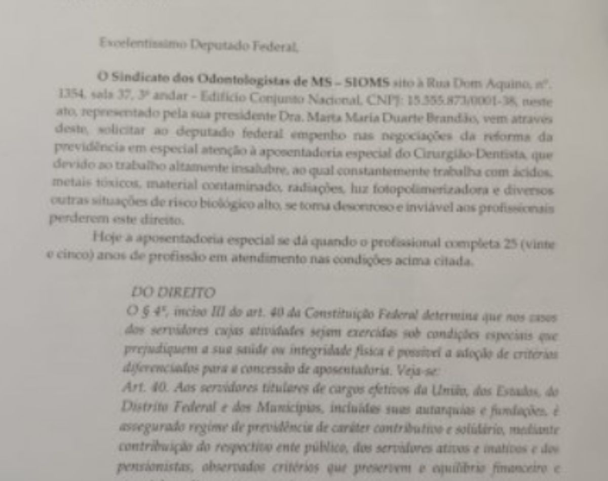 Reforma da previdência: Sioms pede empenho aos parlamentares, durante as negociações